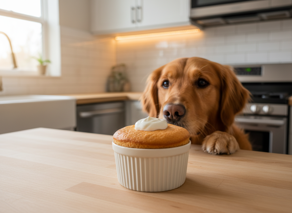 2-Minute Microwave Dog Sponge Cake (Fluffy & Safe)