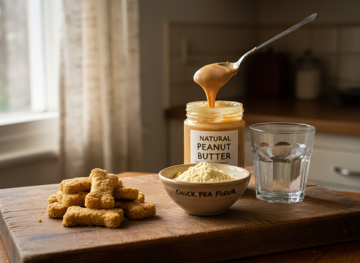 3-Ingredient Chickpea Flour Dog Biscuits (Grain-Free)