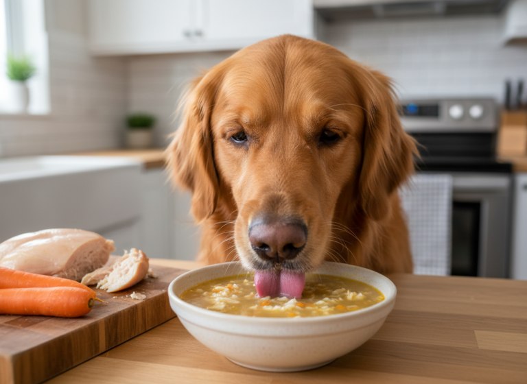 Comforting Chicken Recovery Soup for Sick Pups