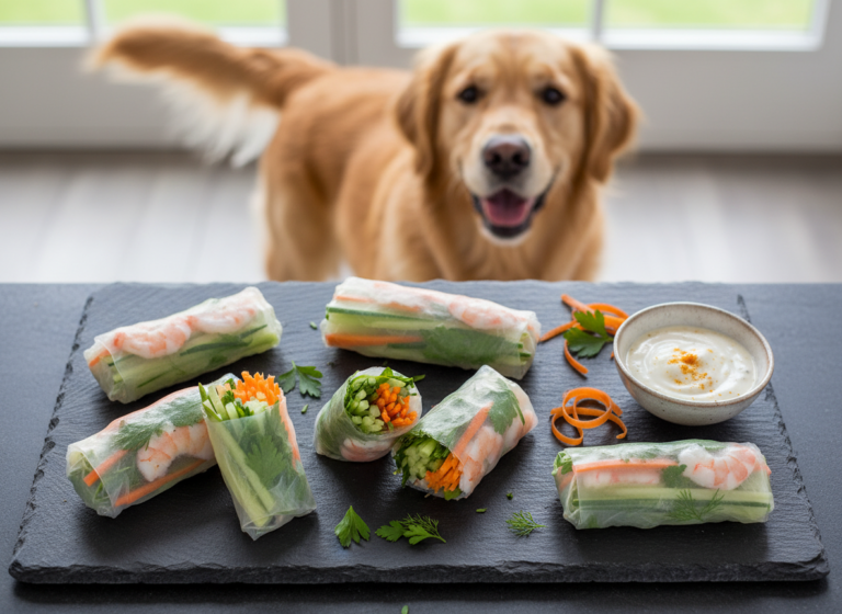 Fresh & Crunchy Dog Friendly Spring Rolls Recipe