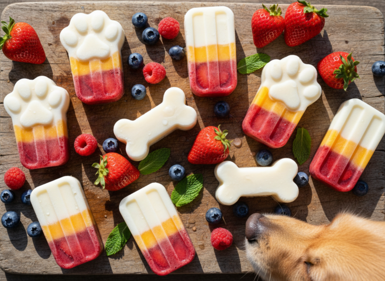 Instagram-Worthy Treats: How to Make Layered Fruit & Goat Milk Pupsicles