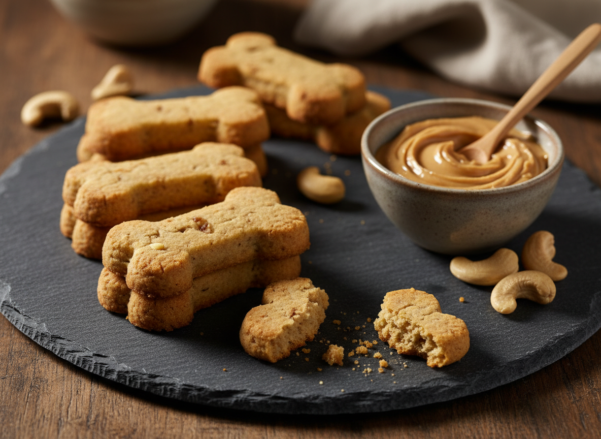 Safe Peanut-Free Cashew Butter Dog Cookies Recipe