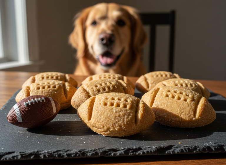 Touchdown Treats: Easy Football Shaped Dog Cookies for Game Day